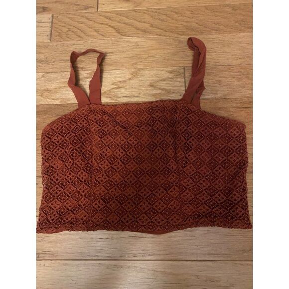 Love to be Spoiled women's rust short cropped casual tank top size XL - Picture 1 of 8